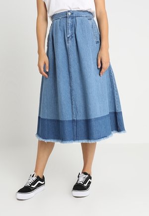 A-line skirt - blue denim
