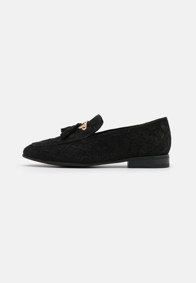 VELLUTO STAMPA FILIPPA SLIP ON - Slippers - black