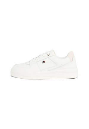 Tommy Hilfiger FLAG BASKET SNEAKER - Sneaker low - ecru whimsy pink