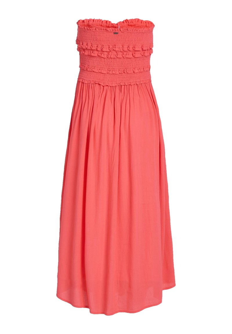 knee length dresses for ladies Nora Strapless Smocked Midi Dress – South Moon Under