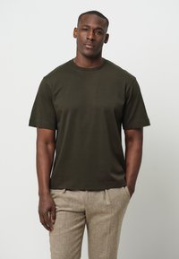 PROFUOMO SHORT SLEEVE - T-shirt - bas - dark green