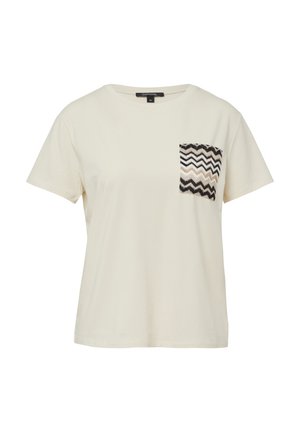 comma, T-Shirt print - beige