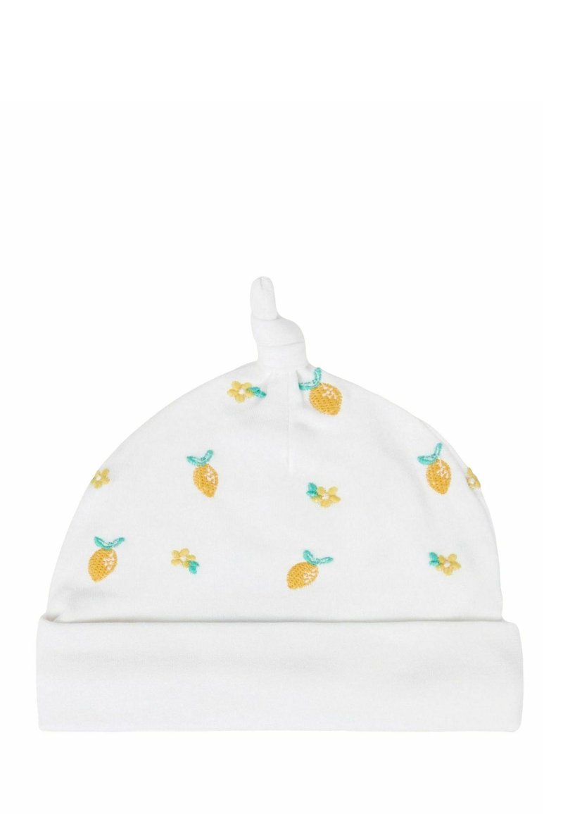 JoJo Maman Bébé LEMON EMBROIDERED- REGULAR FIT - Čepice - white