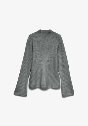 Vero Moda, KNITTED PULLOVER AWLINA KNITTED PULLOVER - Svetrík - medium grey melange