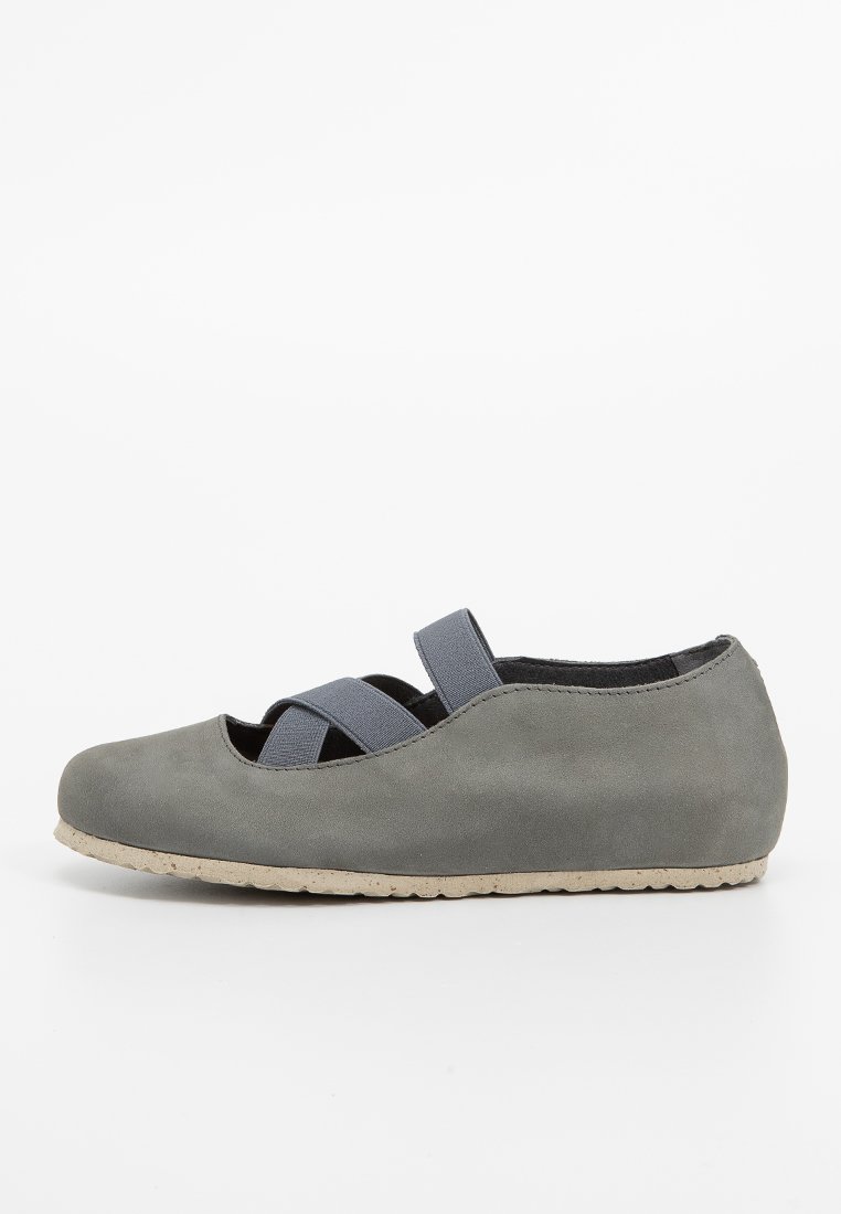 Birkenstock Ballerina’s met enkelbandjes grijs
