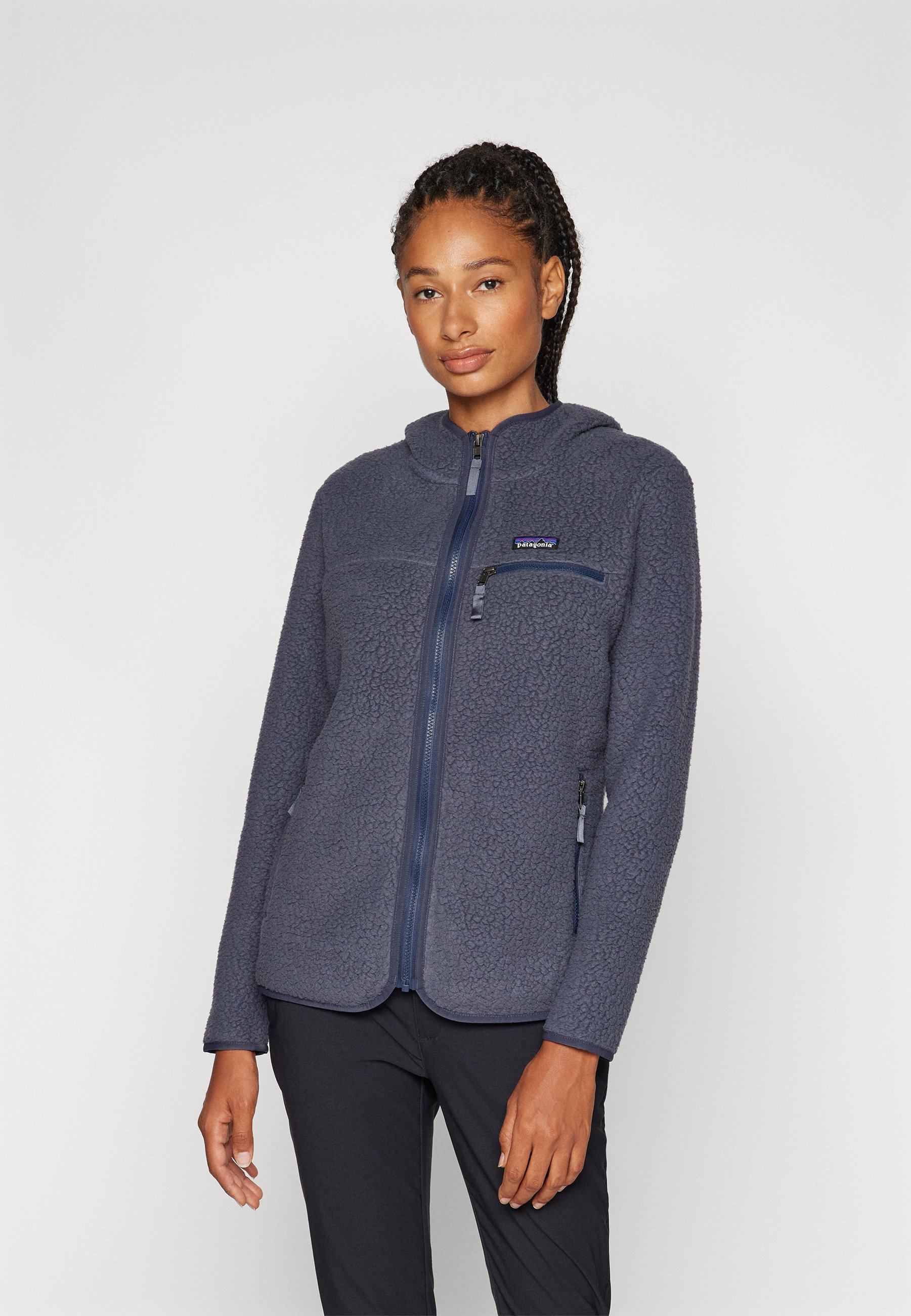 Patagonia RETRO PILE HOODY - Fleece jacket - smolder blue/blue 