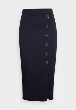 TORTOISE BUTTON SKIRT - Falda de tubo - navy blue