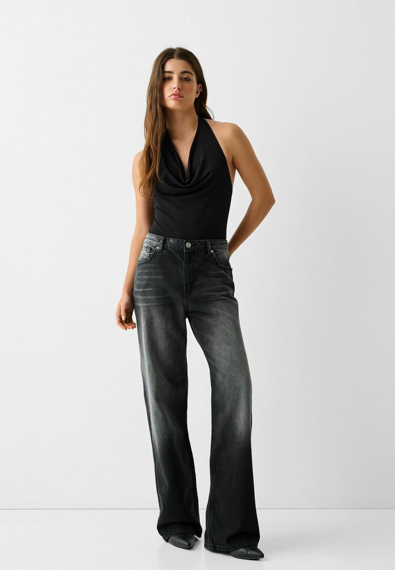 Bershka Top zwart Bershka Top zwart