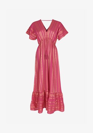 South Beach COVER UP JACQUARD V NECK MAXI - Jurk - pink