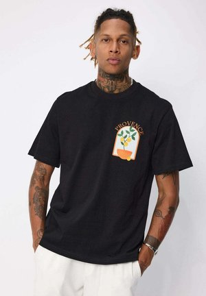 FRILIVIN, T-SHIRT À MOTIF RECTO VERSO - T-shirt imprimé - noir