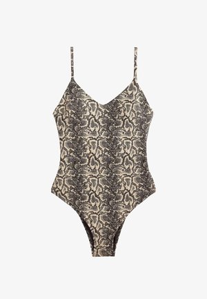 OYSHO, TRIANGLE SNAKE PRINT - Maillot de bain - black