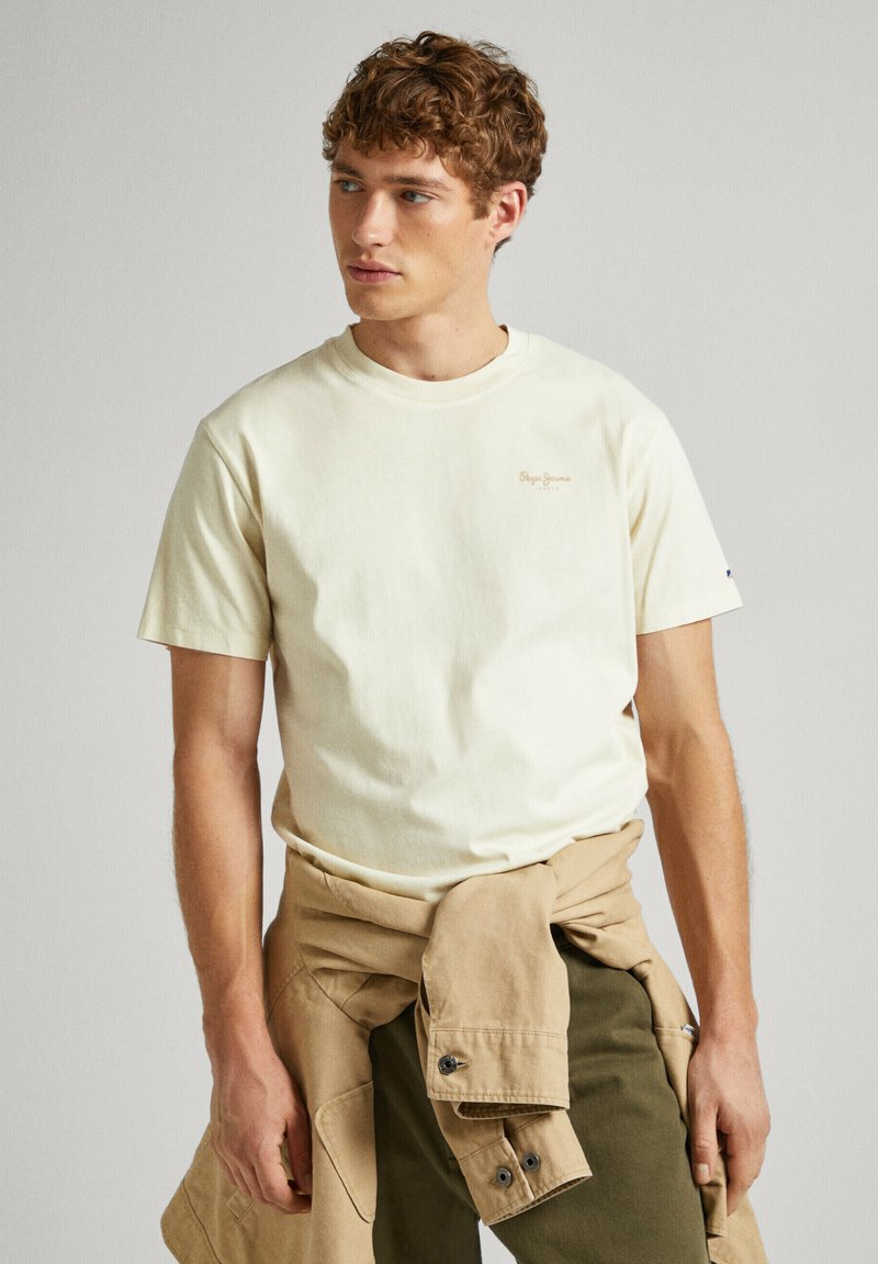 Pepe Jeans JACKO - Paprasti marškinėliai - ivory white