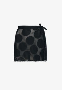 Wybrany, krótkie pareo, wiązana spodniczka, czarna