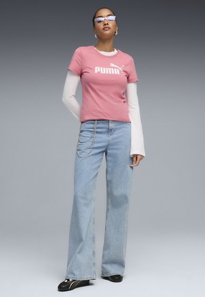 Puma, ESS NO. 1 LOGO TEE (S) - T-shirts print - wild pink