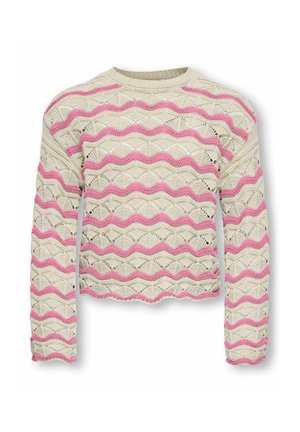 O-NECK STRIPE STRUCTURE - Jumper - birch