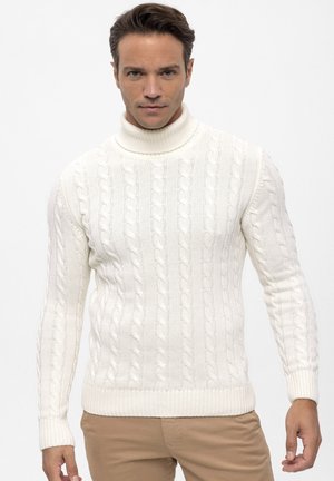 CABLE TURTLENECK - Strickpullover - off-white