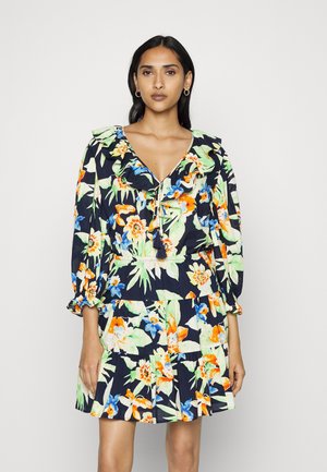 Lauren Ralph Lauren CEPORAH LONG SLEEVE DAY DRESS - Robe de jour - navy multi