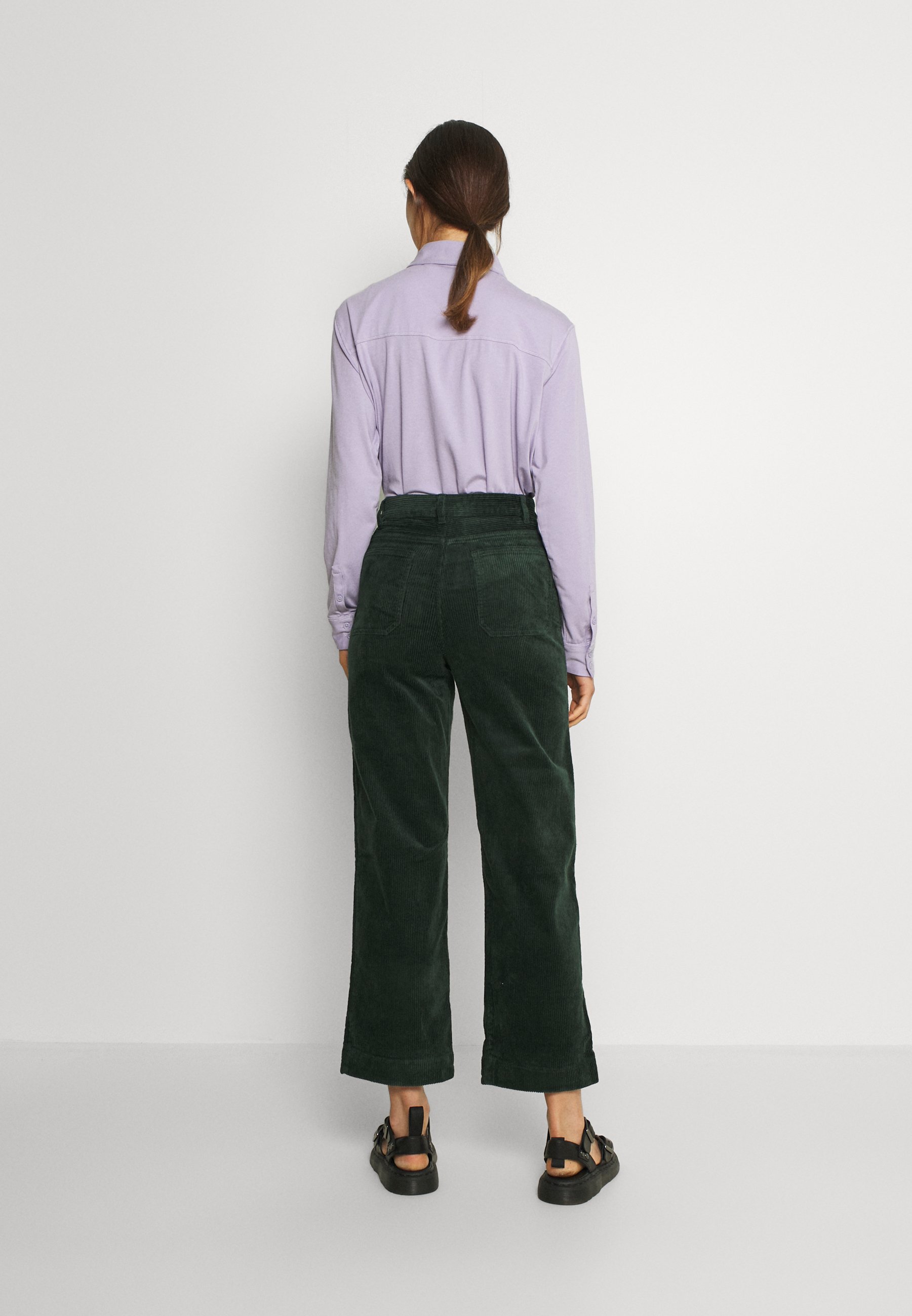 Monki Trousers - green dark/green 