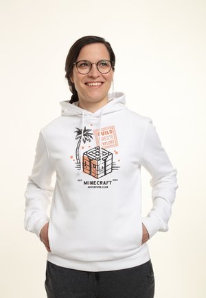 MINECRAFT BUILD CREATE EXPLORE - Sweat à capuche - white