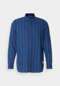 TEXTURED SHIRT IN SPECIAL STRIPED - Pluus - washed indigo