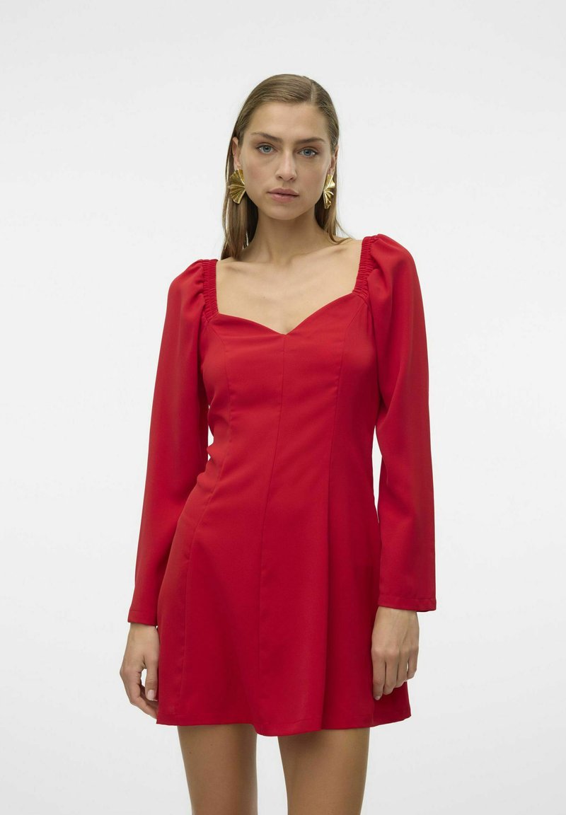 Vero Moda VMEMILIE KURZES - Päevakleit - salsa