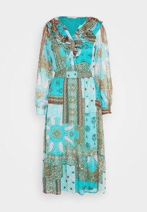 ONLY ONLSTELLA PATCH MIDI DRESS - Rochie tip cămașă - electric green/border