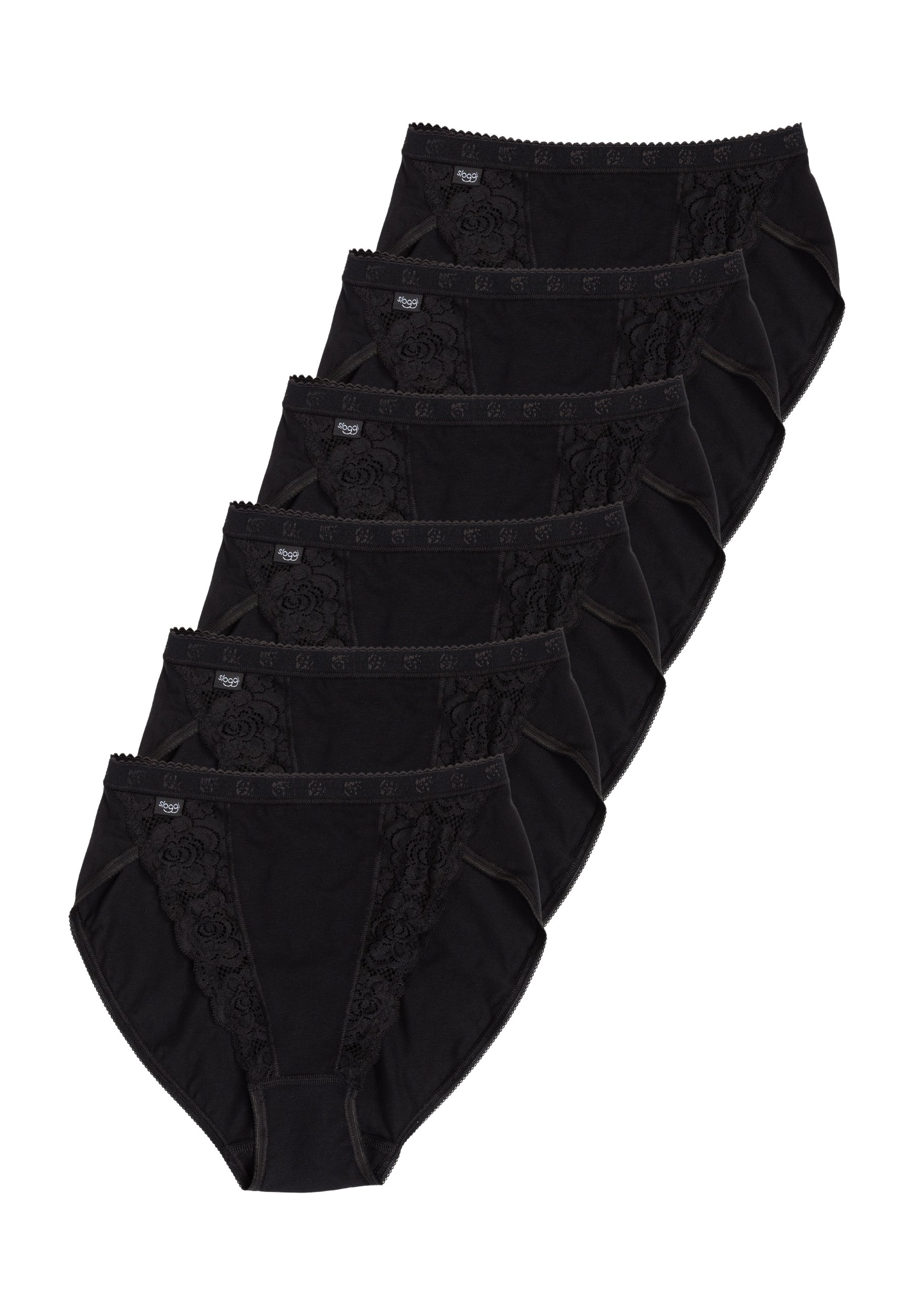 SLOGGI Slip Chic Tai – Confezione Da 4 Slip Donna, Colore Nero, Taglia 6/48, Tessuto Morbido, Lavaggio A Mano - 2