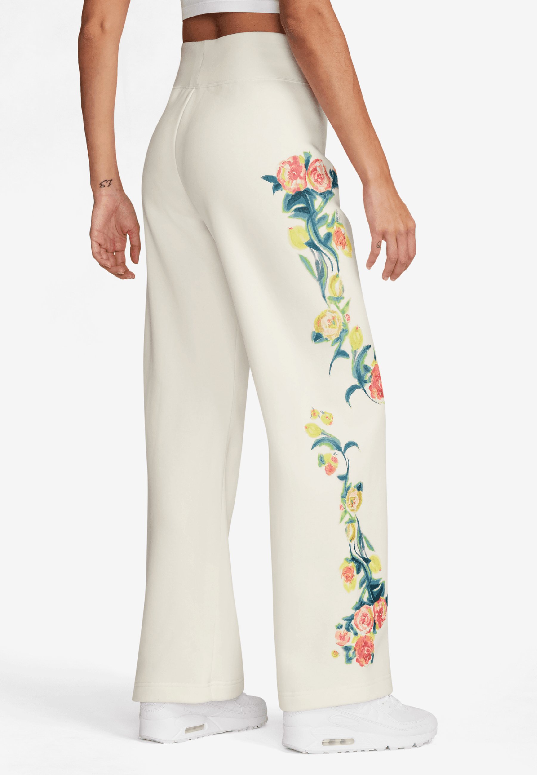 nike embroidered flower sweatpants