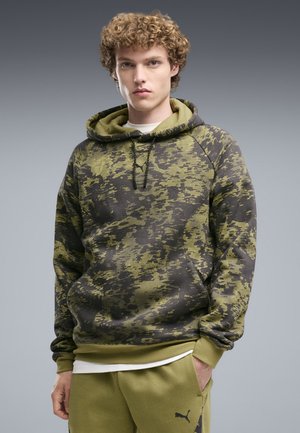 Puma, PUMA SPORT CAMO FLEECE HOODIE - Felpa con cappuccio - chai latte