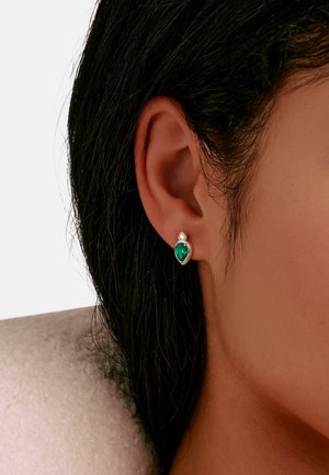 THOMAS SABO, OHRSTECKER TROPFEN SMARAGDGRÜN ELYNDRA - Orecchini - silberfarben-coloured weiß grün