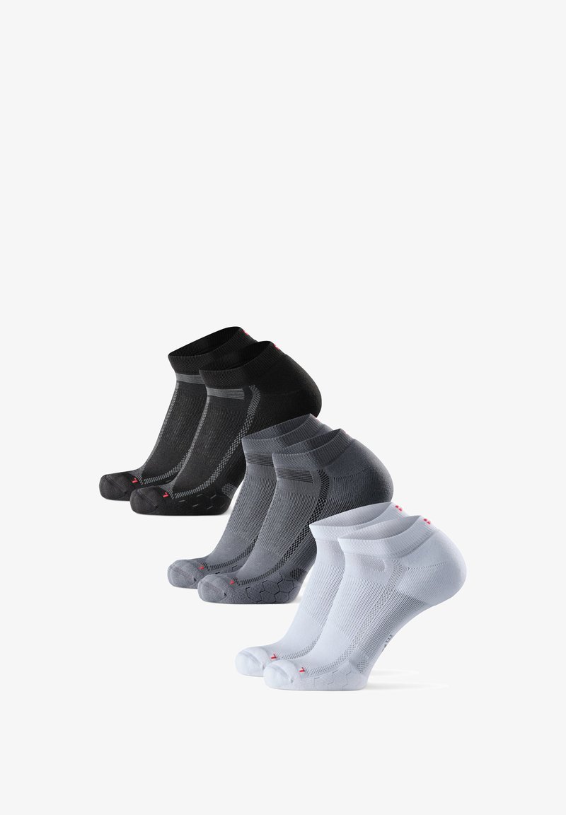 Danish Endurance LONG DISTANCE 3 PACK - Calcetines tobilleros - multicolour black grey white