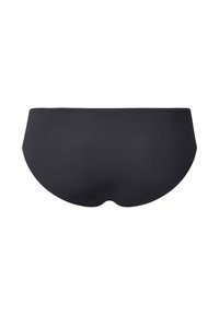 Slip hipster nero senza cuciture, realizzato in tessuto morbido, con un design a vita media e una schiena curvata per il massimo comfort. Senza cuciture o etichette visibili.
