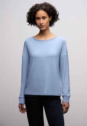 MIT GLITZERDETAILS - Langarmshirt - blau