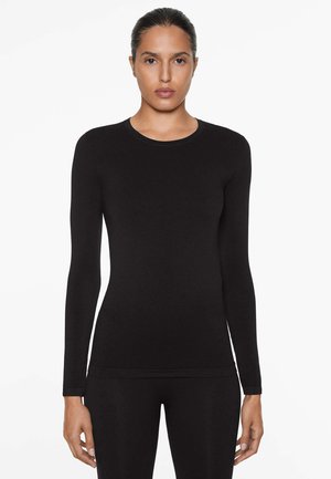 OYSHO SEAMLESS BASE LAYER - Pitkähihainen paita - black