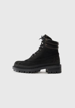 Schnürstiefelette - black