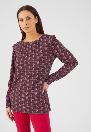 Damart FANTAISIE  - Maglietta a manica lunga - bordeaux fleuri