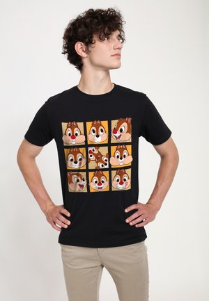 CHIP AND DALE - EXPRESSIONS - T-shirt print - black