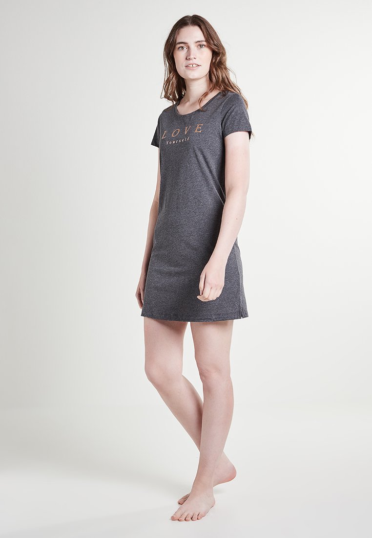Damen Nachthemden | LASCANA Nachthemd anthracite m/dunkelgrau - DX13357 Damen Nachthemden | LASCANA Nachthemd anthracite m/dunkelgrau - DX13357