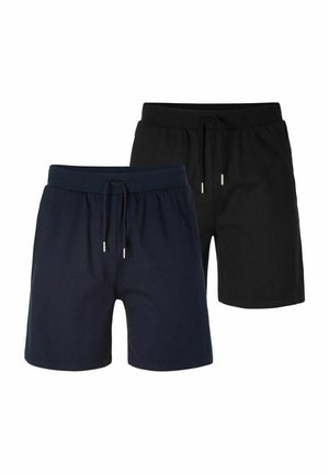 H.I.S, LE JOGGER HERREN KURZE SCHLAFHOSE | 2ER PACK - Pyjama bottoms - navy   schwarz