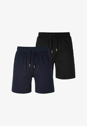H.I.S, LE JOGGER HERREN KURZE SCHLAFHOSE | 2ER PACK - Nachtwäsche Hose - navy schwarz