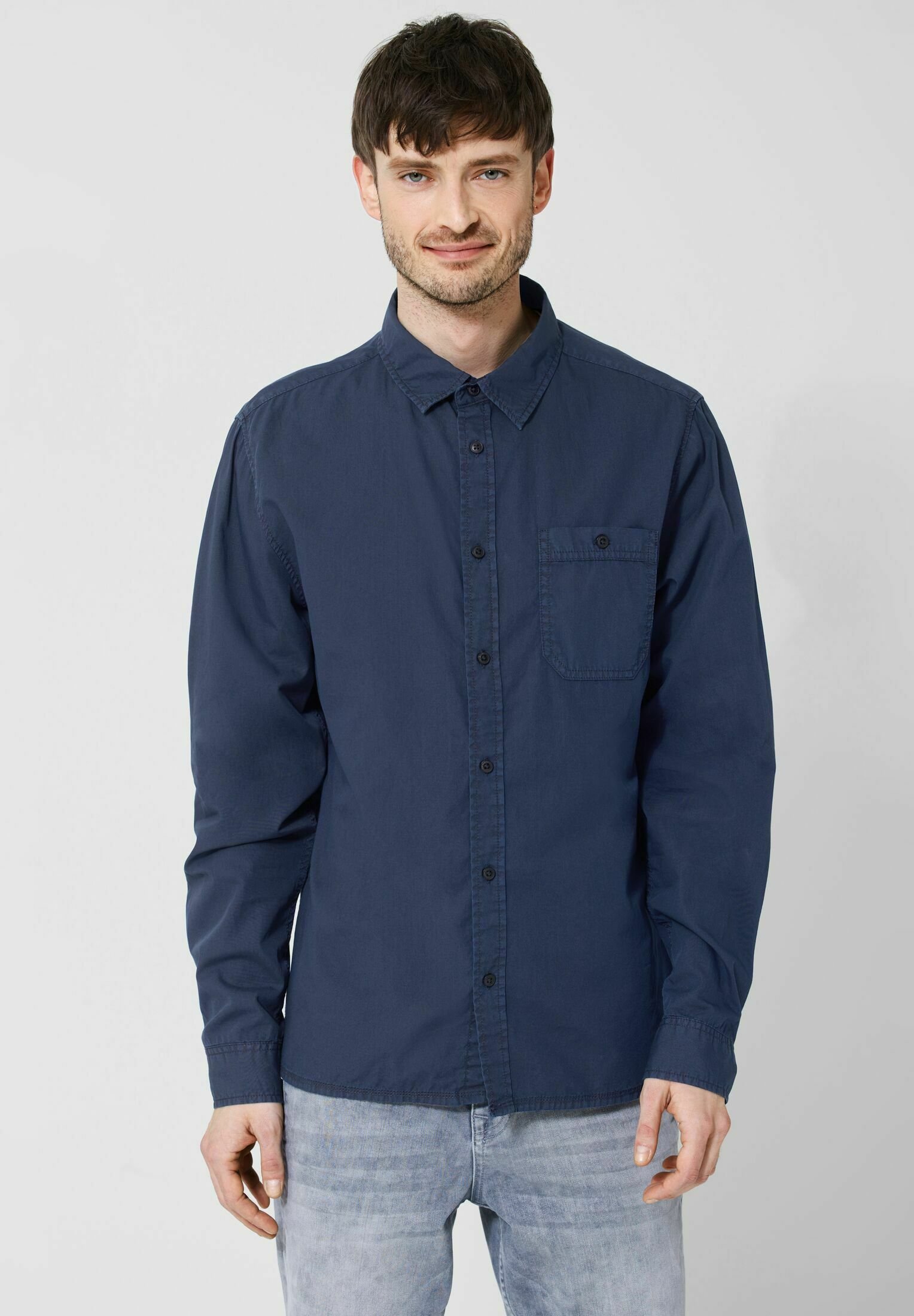 Street One Men POPELINE - Camicia - blau/blu scuro - Zalando