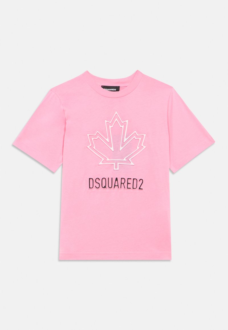 Dsquared2 T-shirt print donkerroze