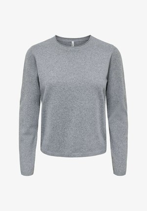 ONLY, ONLLOYAL LS ONECK KNT NOOS - Pullover - light grey melange