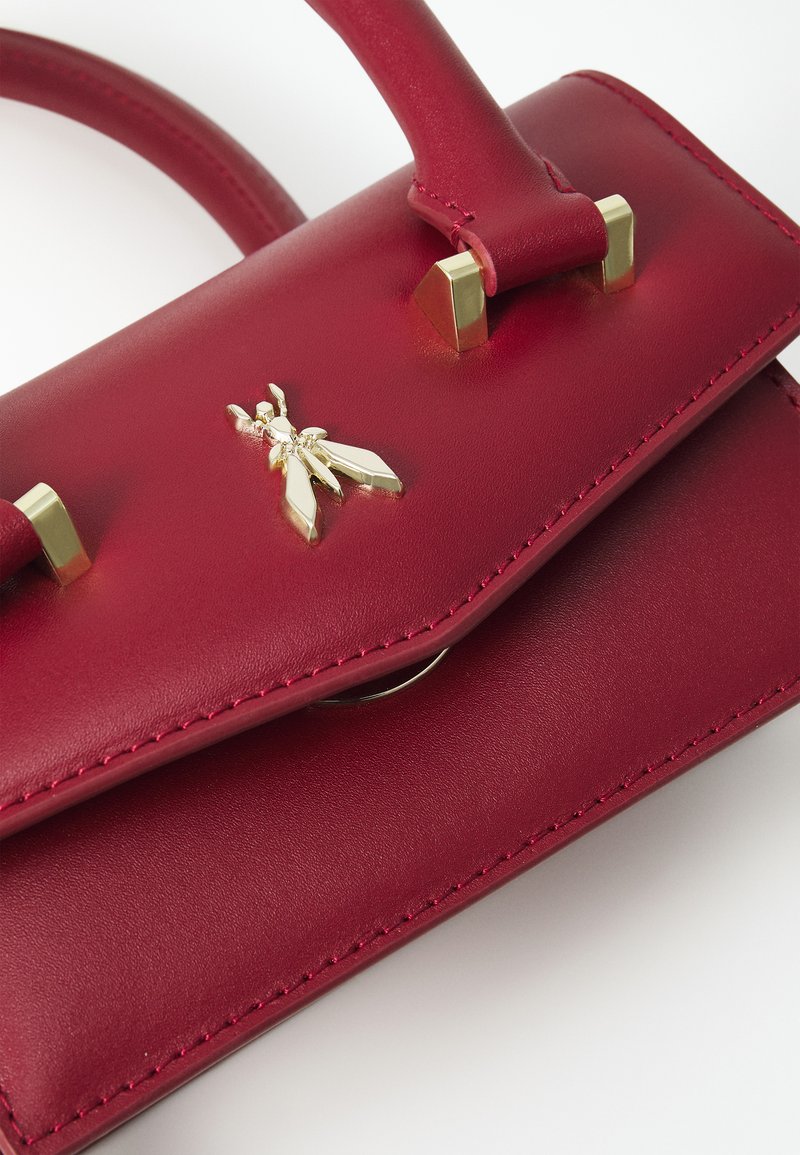 Borsa a mano bordeaux da donna con logo Lora Ferres
