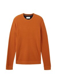 Strickpullover - tomato cream orange melange