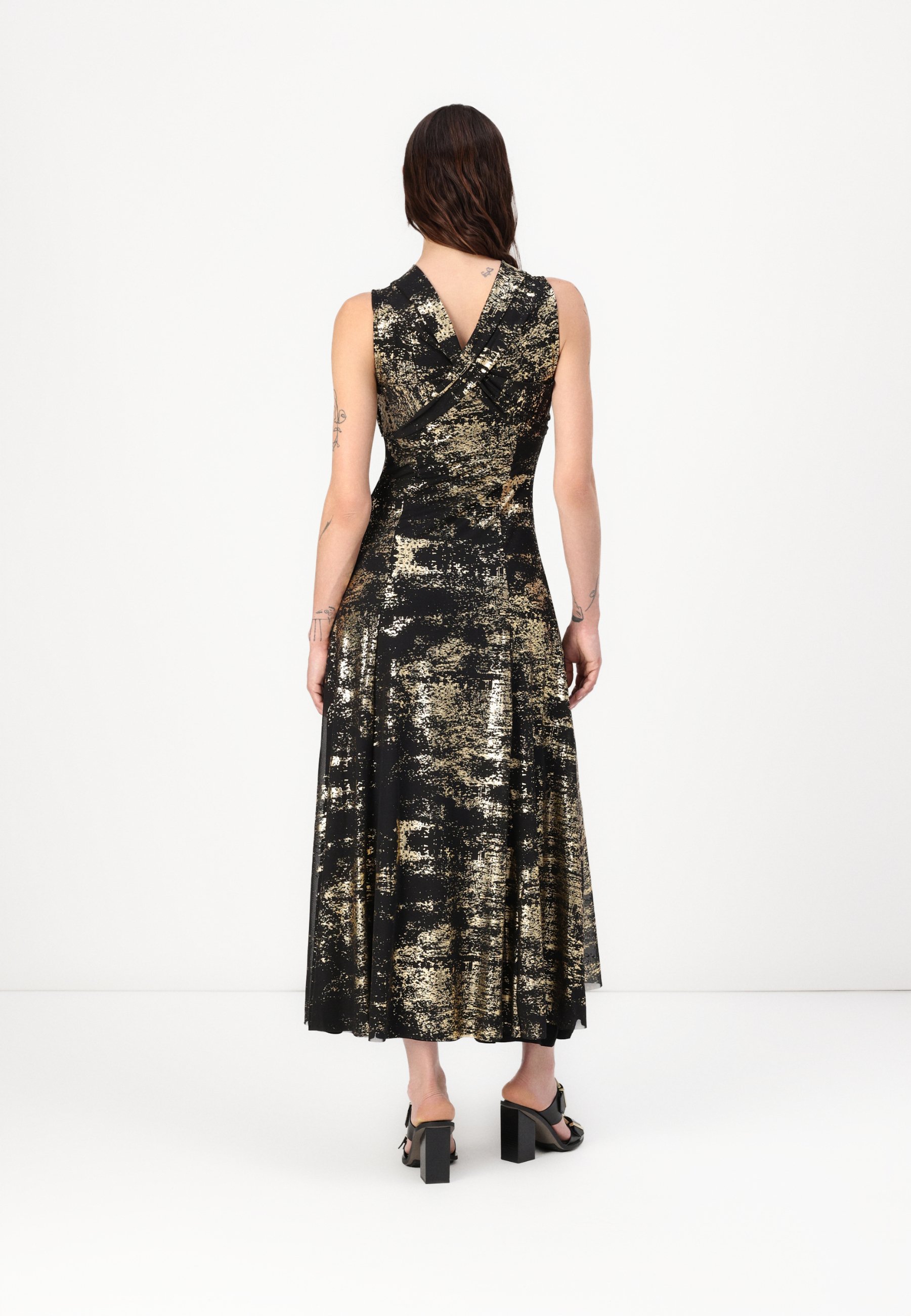 TED BAKERブラックドレス Rich black Black | SLEEVELESS FIT AND FLARE MAXI DRESS | Ted