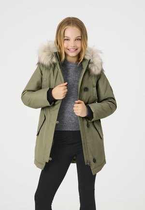ONLY GIRLS Ziemas mētelis - aloe/light grey