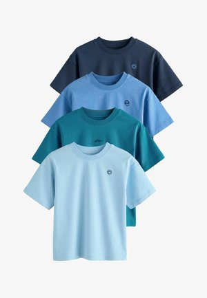 Next, REGULAR FIT - SHORT SLEEVE LOGO CHEST GRAPHIC T-SHIRTS 4 PACK . - Trükipildiga T-särk - blue