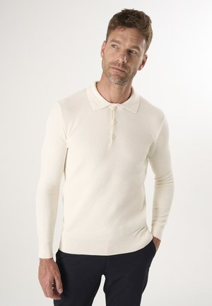 BUTTONED NECK - Poloshirt - off-white