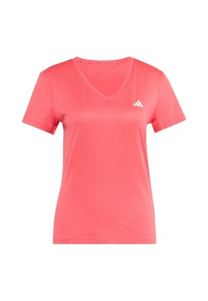 adidas Performance, WORKOUT ESSENTIALS V NECK - Sports T-shirt - pure turbo